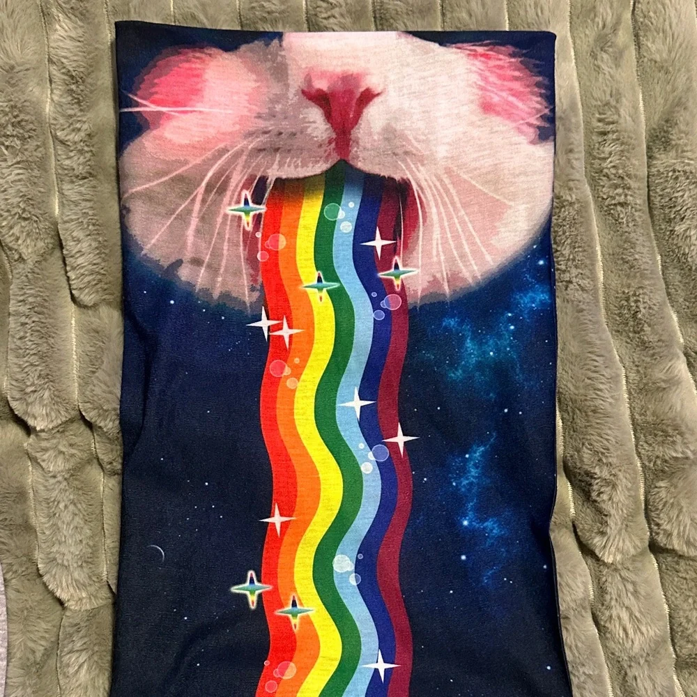 Rainbow Vomiting Cat Towel